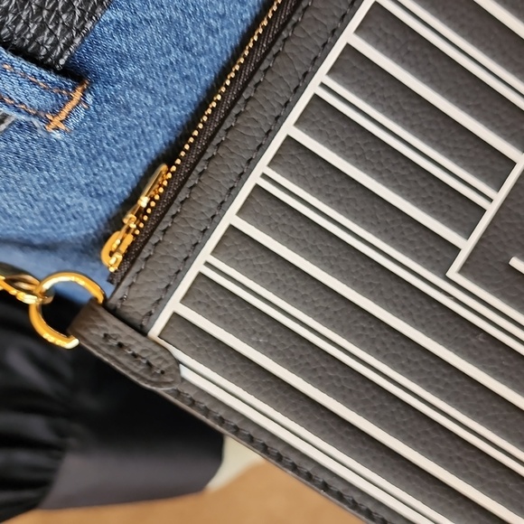 BNEW LOUIS VUITTON NEVERFULL REVERSIBLE INSIDE OUT POCHETTE POUCH BLACK WHITE - Picture 9 of 17